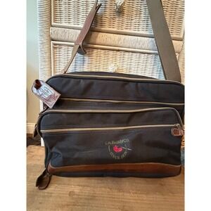 GH Bass & Co Messenger Bag Black Canvas Leather Trim Outdoor Gear Travel Laptop